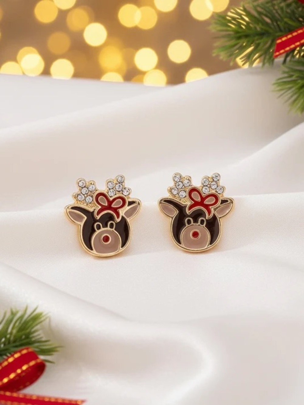 Cute Reindeer Stud Earrings